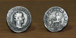 Ancient Coins - Roman Empire AR Billon, antoninianus of Trebonianus Gallus, 251-253 CE, Mint: Antioch