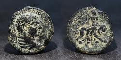 Ancient Coins - Roman Empire. Caracalla, AE28 of Hieropolis Bambyce, Syria, AD 198-217. Rare!