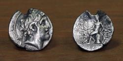 Ancient Coins - Seleukid Empire AR Drachm, Alexander I Balas 151-149 BC, Antioch on the Orontes. (CUT)