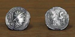 Ancient Coins - Bactria Kingdom, Yuezhi, Sapadbizes 1st century, AR Drachm (ca.20-1 BC).