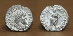 Ancient Coins - Roman Empire, Postumus AR Antoninianus, (260-269 AD), Trier Mint 267 AD.