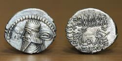 Ancient Coins - Kings Of PARTHIA, Pakoros I. AR drachm, Ekbatana mint, circa AD 78-120