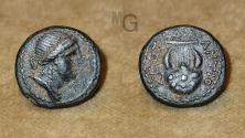 Ancient Coins - Seleukis and Pieria, Antioch AE Folis. Pseudo-Autonomous issue, time of Nero, dated CE 114 = AD 65/66!