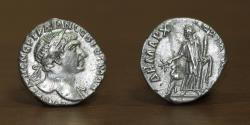 Ancient Coins - Roman Empire AR Drachm, Trajan, Arabia Bostra (98-117 AD), Mint: Bostra, VR