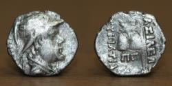 Ancient Coins - Kings of Bactria, Eukratides I Megas, (170-145 BC), AR Obol