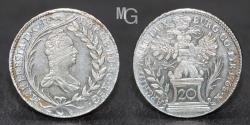 World Coins - AUSTRIA: Maria Theresa, 1740-1780, AR 20 kreuzer, Vienna, 1765