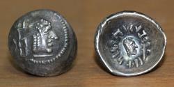 Ancient Coins - ARABIA FELIX. Himyarites, RYDN Royal Series. MDN BYN Amdan Bayyin. C. 80-100 AD. AR Scyphate