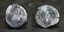 World Coins - Arab Sasanian. Copper AE Pashiz. DA (Darabjird) mint. Dated 68 YE (AH 80 [AD 699/700]).