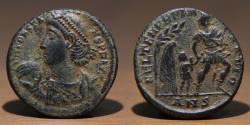 Ancient Coins - CONSTANS, 337-350 AD, AE Follis Roman Empire, Antioch mint.