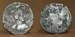 Ancient Coins - Hunnic Tribes, Nezak Huns, Napki Milka, AD 515-650 AD, AR Drachm. Ghazna mint?