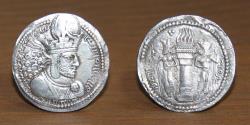 Ancient Coins - Sassanian Kings. Shahpur I. 240-272 AD. AR Drachm. Rare.