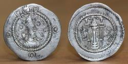 Ancient Coins - Sassanian Kings AR Drachm, Kavadh I, second reign (499-531 AD), Mint: Marw (MR), Date: 37