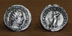 Ancient Coins - Roman Empire AR Antoninianus, Valerian I, (253-260 AD), Mint: Antioch, (253-255 AD)