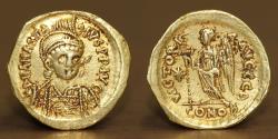Ancient Coins - Byzantine Empire AV Gold, Solidus, Anastasius I Dicorus (491-518 AD), Mint: Constantinople