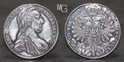 World Coins - AUSTRIA: Maria Theresa, 1740-1780, AR thaler, 1780, Hafner-15A, initials IC-FA, restrike at Vienna in 1790-1795, Toned.