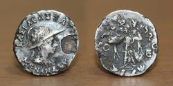 Ancient Coins - BAKTRIA, Indo-Greek Kingdom, Menander I Soter, Circa 155-130 BC, AR Drachm.
