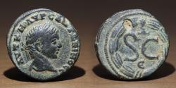 Ancient Coins - Roman Empire AE Follis, ELAGABALUS (218-222 AD), Antioch mint, S.C, with wreath.