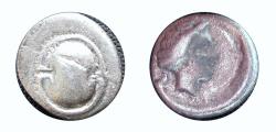 Ancient Coins - Aphrodite Melainis of Thespiai- 4th C hemidrachm