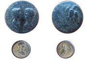 Ancient Coins - Two Bronzes of Agrippina Jr