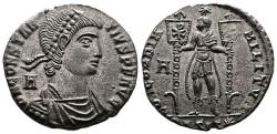 Ancient Coins - Ancient Roman coin of Constantius II as Caesar - Silvered Bronze Centenionalis - Scarce