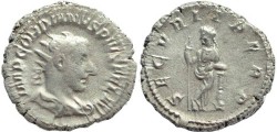Ancient Coins - Gordian III AR silver antoninianus - SECVRIT PERP