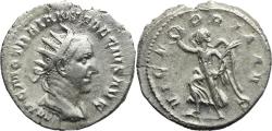 Ancient Coins - Roman silver coin of Trajan Decius - VICTORIA AVG