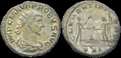 Ancient Coins - Ancient Roman silvered coin of the Emperor Probus as Augustus minted in Antioch - CLEMENTIA TEMP