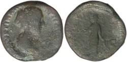 Ancient Coins - Roman Empire Faustina II AE Sestertius 