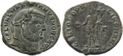 Ancient Coins - Galerius Ae follis - GENIO POPV-LI ROMANI - Antioch