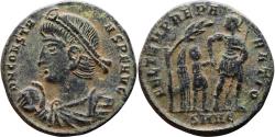 Ancient Coins - VF+ Ancient Roman coin of the Emperor Constans minted in Heraclea