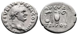 Ancient Coins - Ancient Roman silver denarius of the Emperor Vespasian minted in Rome in 72-73AD