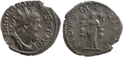 Ancient Coins - Postumus silvered antoninianus - FIDES MILITVM