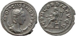 Ancient Coins - Otacilia Severa silver antoninianus - CONCORDIA AVGG