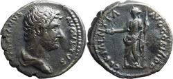 Ancient Coins - VF+ Ancient Roman silver denarius of the Emperor Hadrian minted in Rome
