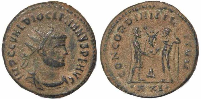 Ancient Coins - Roman coin of Diocletian - Antoninianus - CONCORDIA MILITVM