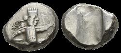 Ancient Coins - Ancient Persian silver coin - Achaemenid Empire. Time of Darius II to Artaxerxes II AR Siglos