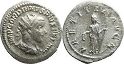Ancient Coins - Ancient Roman silver coin of the Emperor Gordian III as Augustus minted in Rome