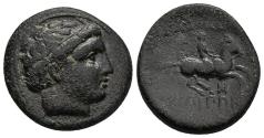Ancient Coins - Ancient Greek bronze coin of Philip III - Apollo -  Miletos mint 323-319 BC