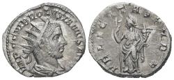 Ancient Coins - Ancient Roman silver coin of the Emperor Volusian minted in Rome