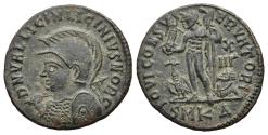Ancient Coins - Ancient Roman coin of Licinius II as Caesar minted in Cyzicus - Jupiter with Abs