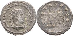 Ancient Coins - Ancient Roman silvered coin of the Emperor Valerian as Co-Augustus - PIETAS AVGG