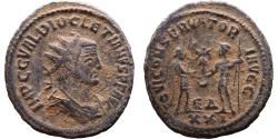 Ancient Coins - Ancient Roman coin of the Emperor Diocletian - IOVI CONSERVATORI AVGG