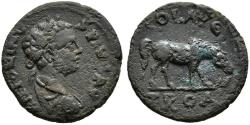 Ancient Coins - Ancient Roman Provincial coin of the Emperor Caracalla minted in Alexandria, Troas