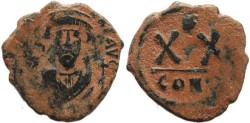 Ancient Coins - Byzantine coin of Phocas - Half follis - Constantinople