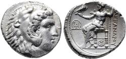 Ancient Coins - Ancient Macedonian silver tetradrachm of Alexander III The Great 336-323 BC