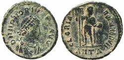 Ancient Coins - Roman coin of Honorius Ae2 - GLORIA ROMANORVM - Antioch
