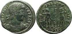 Ancient Coins - Ancient Roman coin of Constantius II minted in Siscia - GLORIA EXERCITVS
