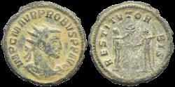 Ancient Coins - Ancient Roman silvered coin of the Emperor Probus as Augustus minted in Antioch - RESTITVT ORBIS