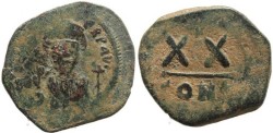 Ancient Coins - Byzantine coin of Phocas - Half follis - Constantinople