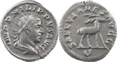Ancient Coins - Ancient Roman coin of Philip I silver antoninianus - SAECVLARES AVGG / U